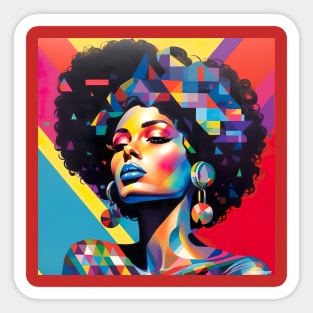 Colourful Afro Women Sticker